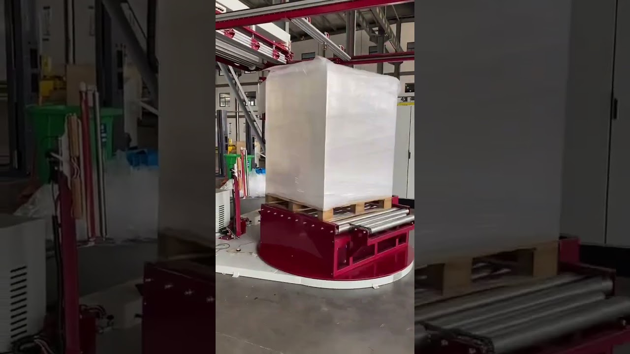 "Efficient Pallet Wrapper and Top Sheet Dispenser A Versatile 2in1