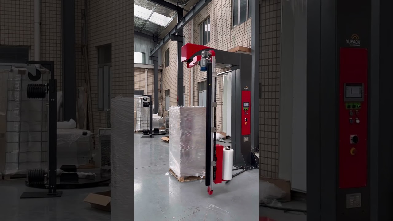 Efficient and Reliable SemiAuto Arm Rotary Pallet Wrapping Machine